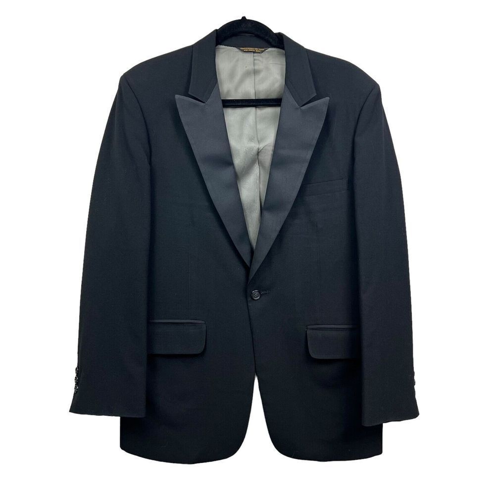 Evan Picone Mens Blazer Suit 1 Button Vented Lined‎ Flap Pockets Size 40 R